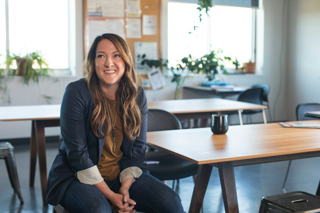 woman in office meeting